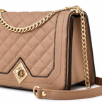 Gepolsterte Ketten-Crossbody-Tasche, Kleine Schultertasche