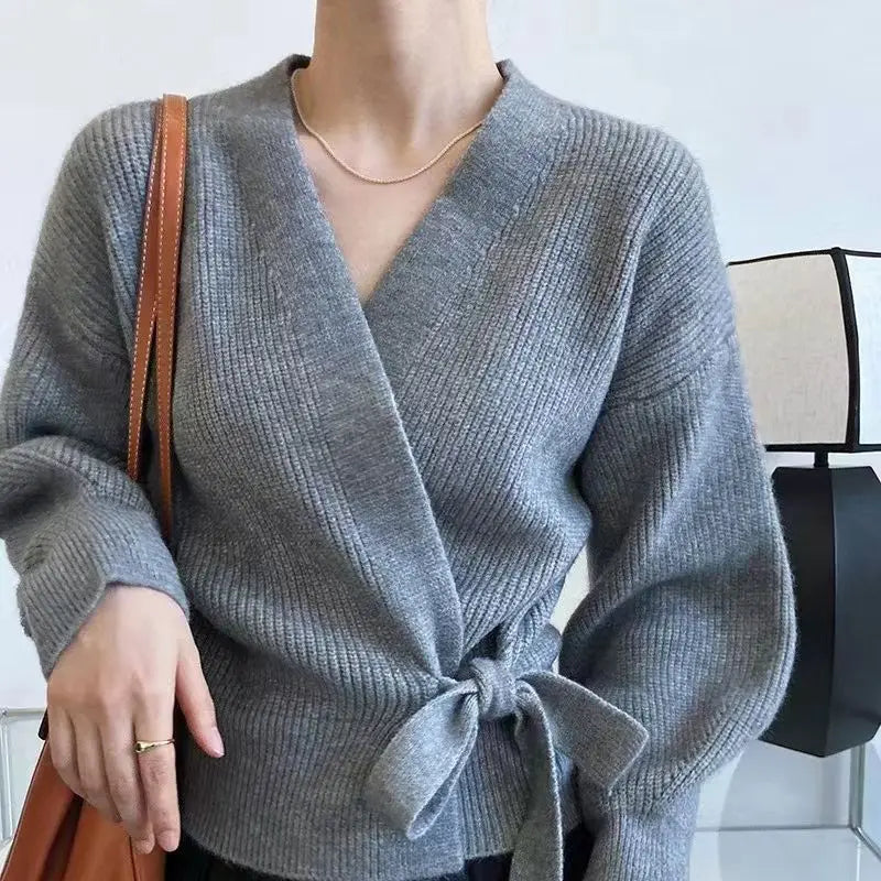 Emersyn™ l Cardigan à col en V avec nœud papillon