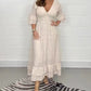 Mirda™ l Robe trapèze décontractée brodée de couleur unie
