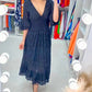 Mirda™ l Robe trapèze décontractée brodée de couleur unie