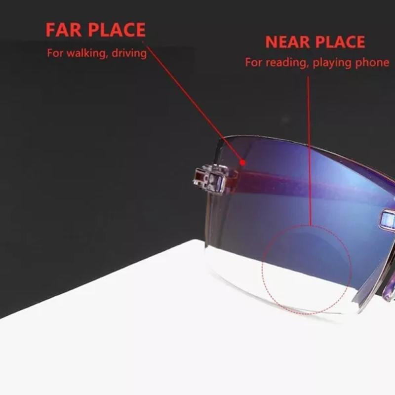 Cripes - Lunettes de lecture à distance progressive et quasi-double usage saphir haute dureté anti-bleu