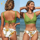 Ensemble bikini Cripes, pantalon fleuri et haut cache-cœur avec ficelles pour une sensation merveilleuse sous le soleil