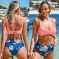 Ensemble bikini Cripes, pantalon fleuri et haut cache-cœur avec ficelles pour une sensation merveilleuse sous le soleil