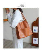Lederstil-Schultertasche