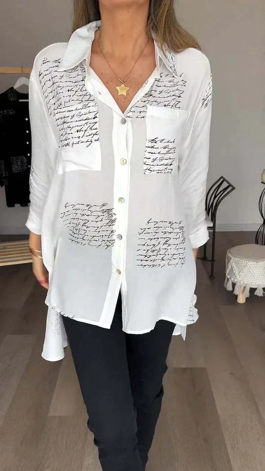 Kinsley™ l Blouse à imprimé lettre