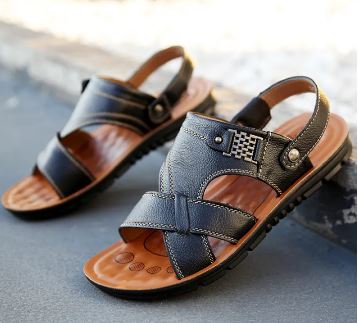 Sandales orthopédiques en cuir pour hommes