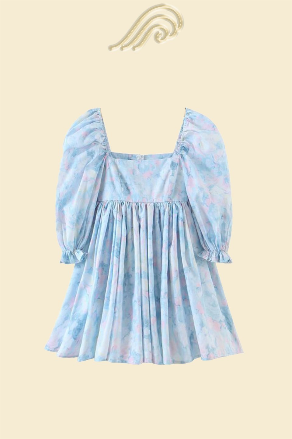 Mini robe de poupée imprimée avec volants