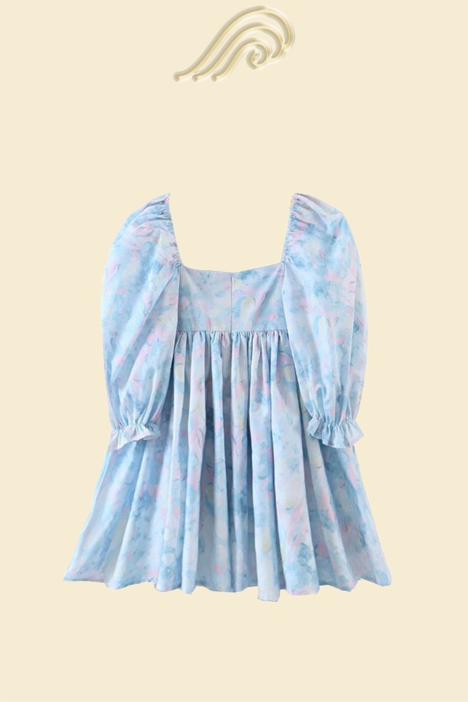 Mini robe de poupée imprimée avec volants