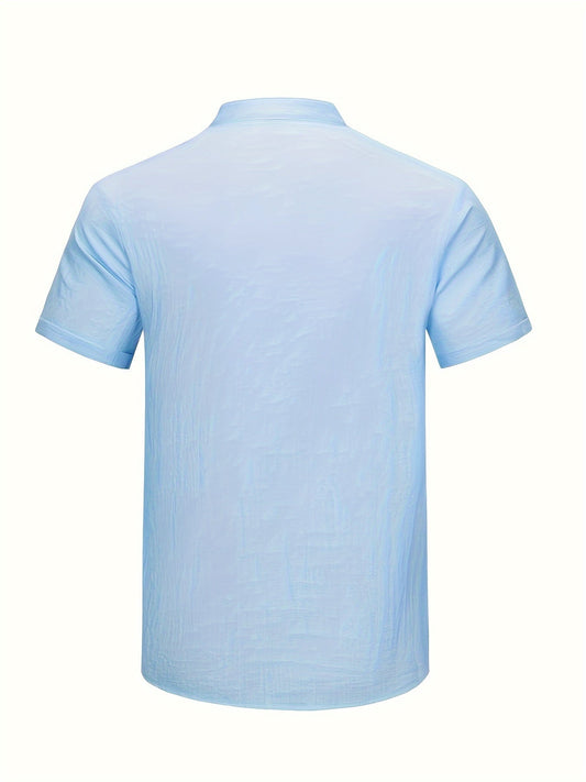 Chemise à manches courtes avec col montant