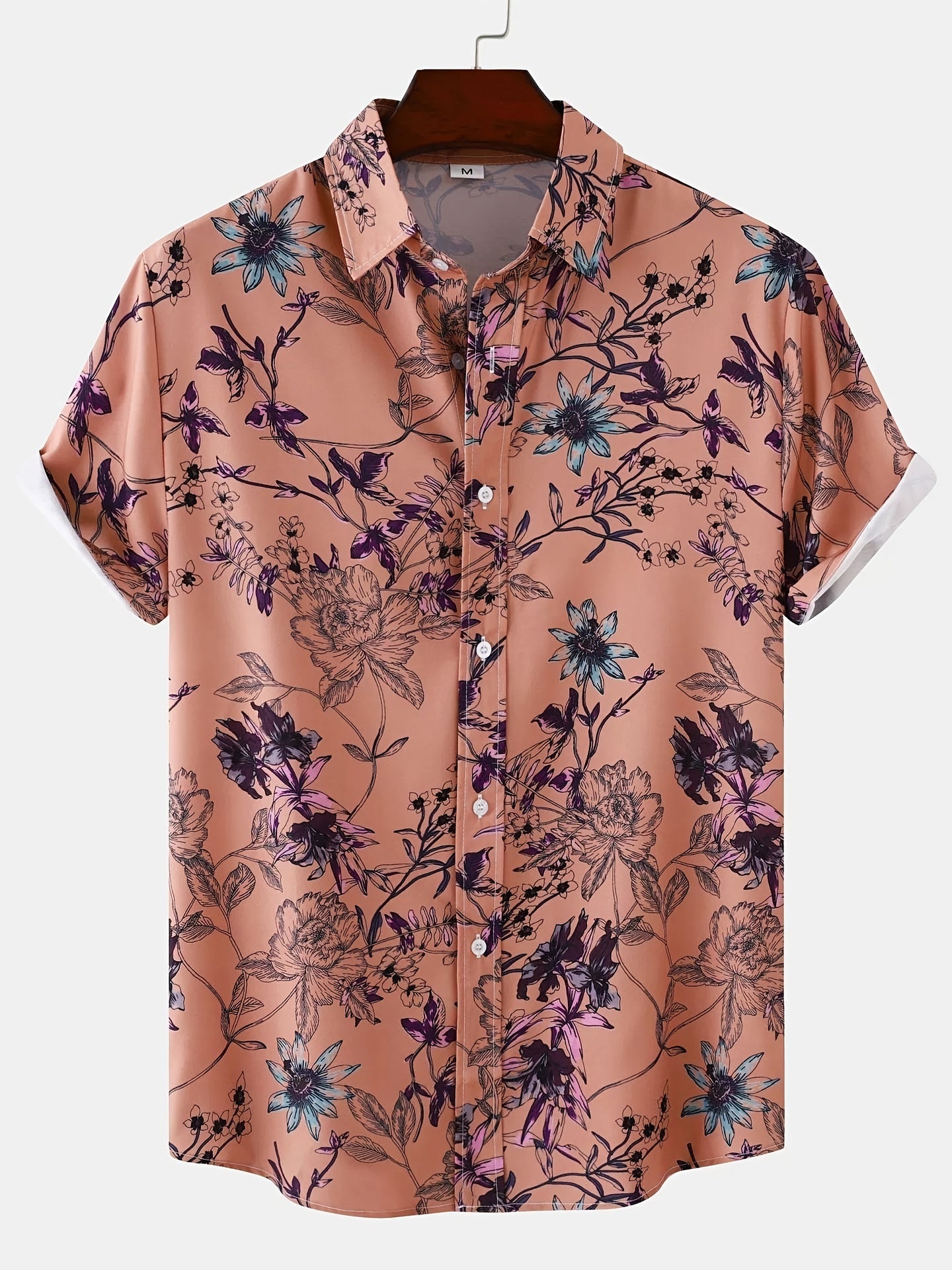 Chemise à fleurs à manches courtes