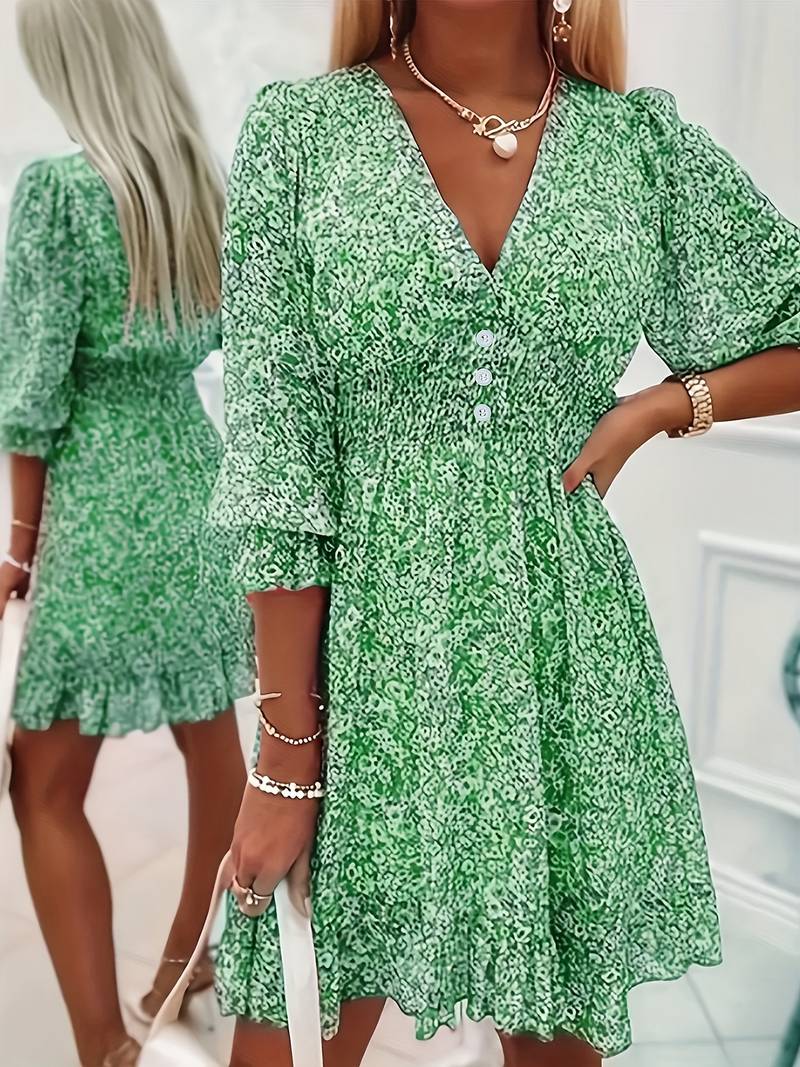 Cripes – Robe d'été verte à fleurs