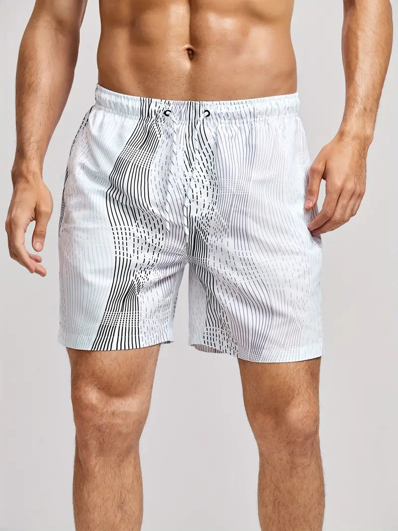 Boardshort homme à rayures verticales