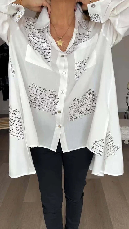 Kinsley™ l Blouse à imprimé lettre