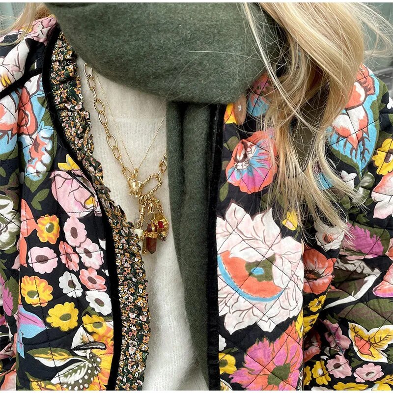 Veste à motif floral