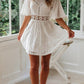 Robe en coton brodé