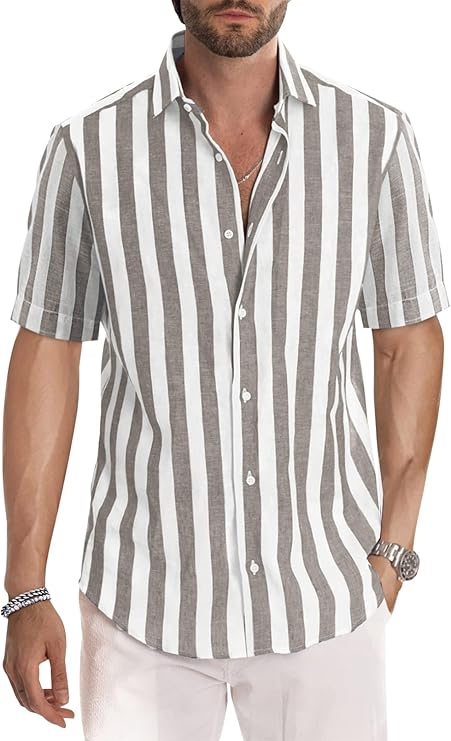 Chemise Décontractée à Manches Courtes pour Homme