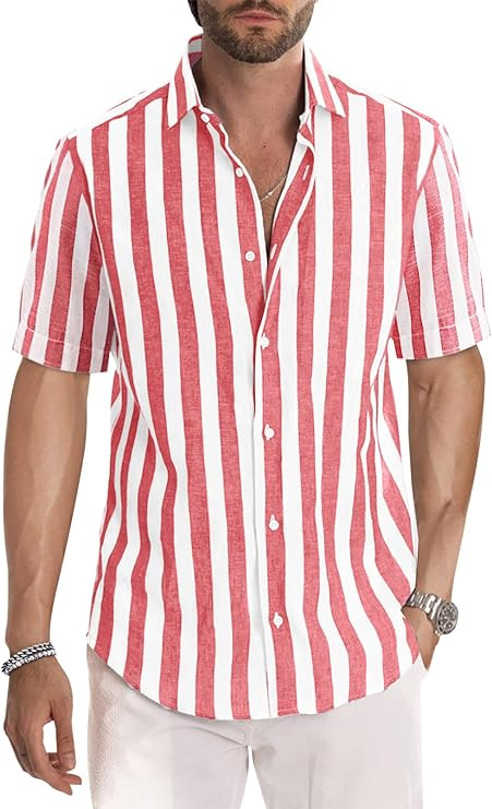 Chemise Décontractée à Manches Courtes pour Homme