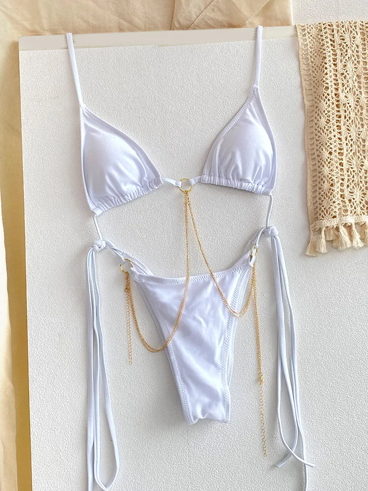 Brazilian bikini avec chaîne