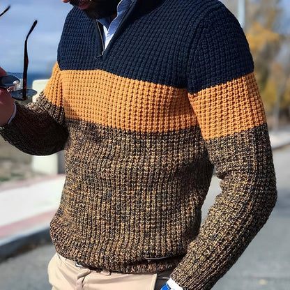 Pull color block pour homme