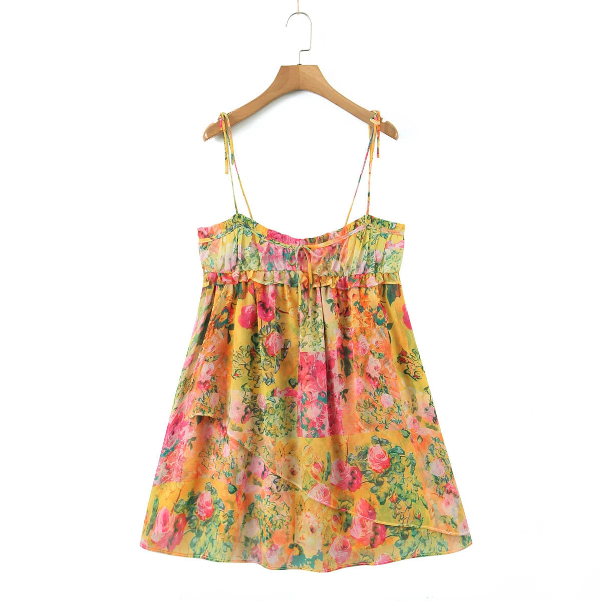 Robe camisole fluide à imprimé floral aquarelle