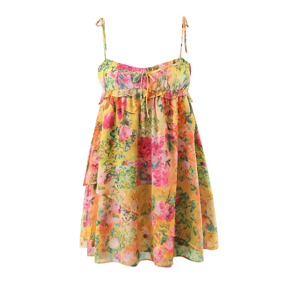 Robe camisole fluide à imprimé floral aquarelle