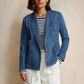 Cripes Denim Blazer Avec Boutons Dames