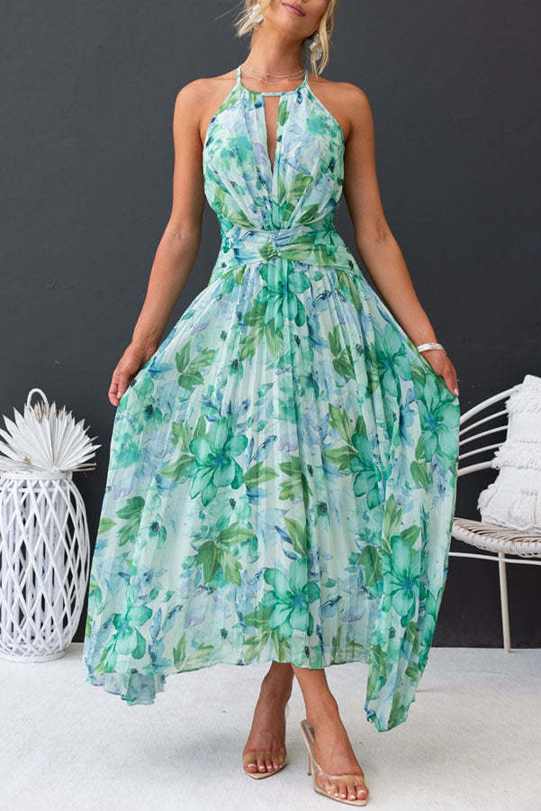 Robe cripes au charme fleuri