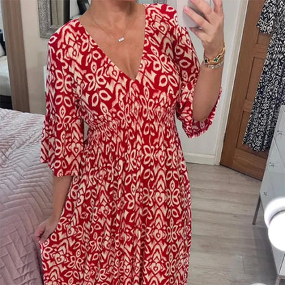 Ciona™ | Robe fleurie à col V