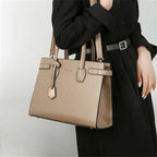 Rechteckige Schultertasche aus Leder