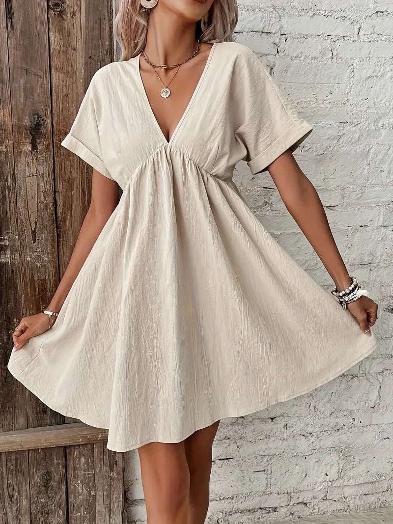 Mini-robe Cripes avec col en V pour femme