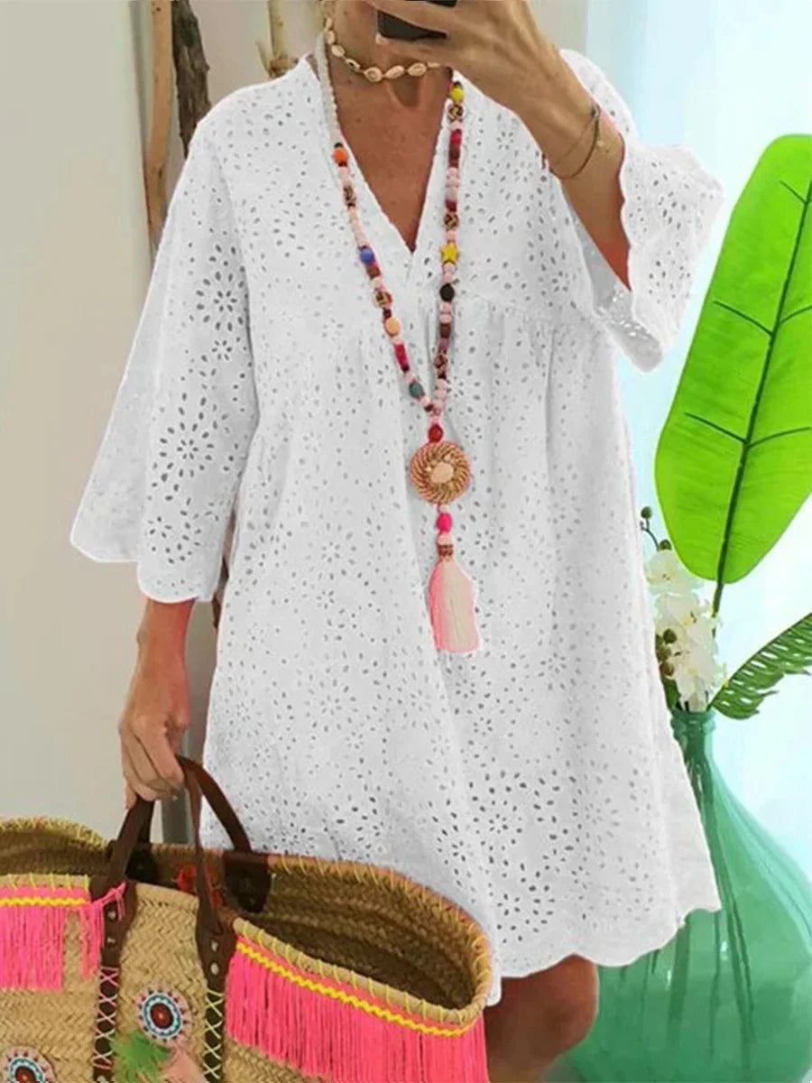 Mini-robe de vacances taille plus