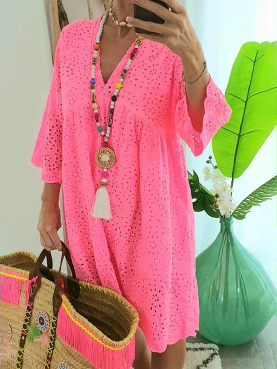 Mini-robe de vacances taille plus