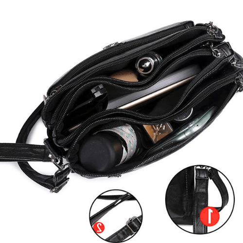 Kleine Leder Schultertasche Frauen Hochwertiges Lederhandwerk