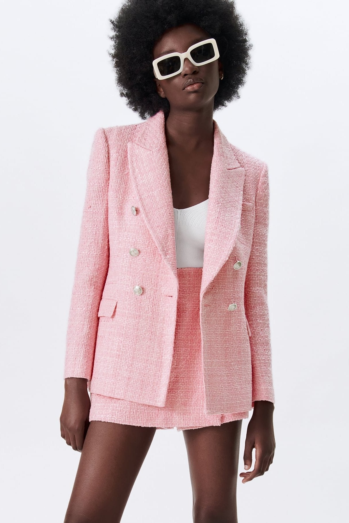 Ensemble blazer en tweed