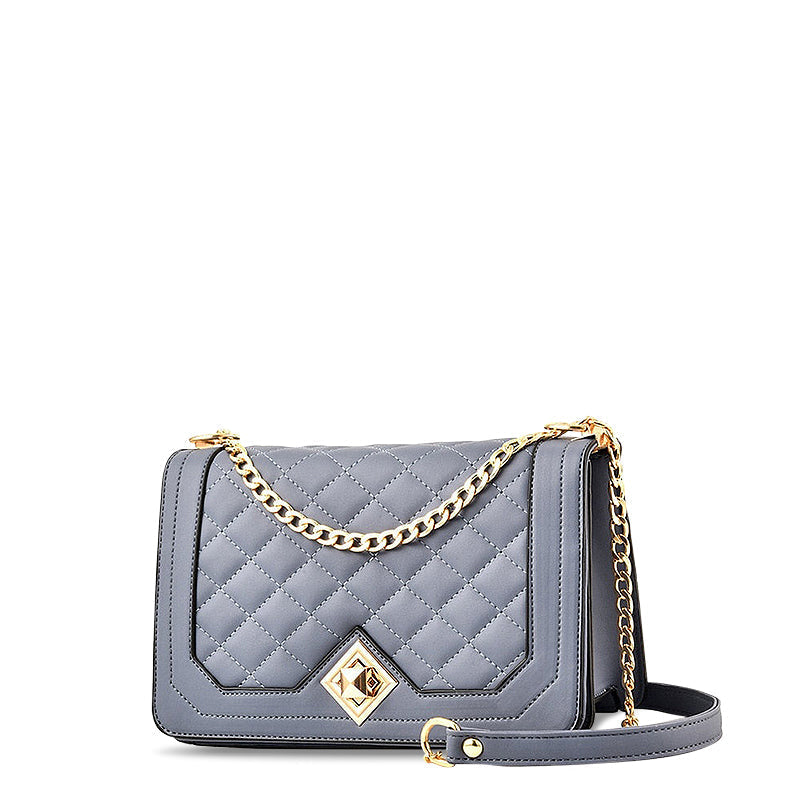 Gepolsterte Ketten-Crossbody-Tasche, Kleine Schultertasche