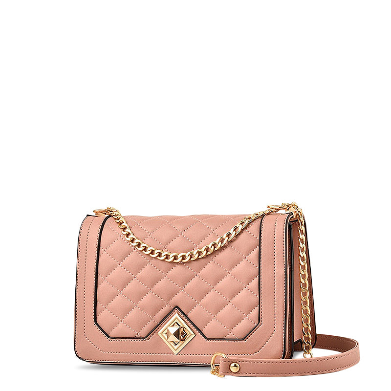 Gepolsterte Ketten-Crossbody-Tasche, Kleine Schultertasche
