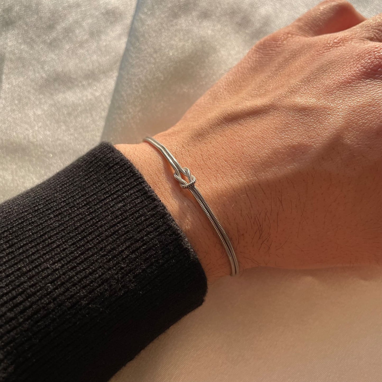 Crêpes | Bracelet minimaliste noeud d'amour