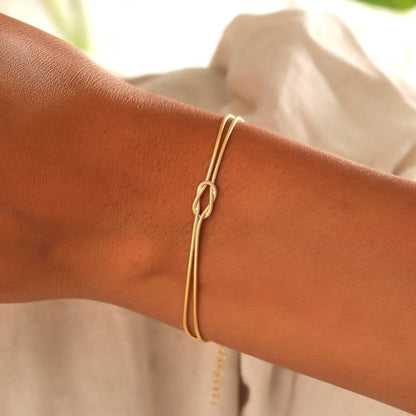 Crêpes | Bracelet minimaliste noeud d'amour