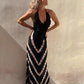 Cripes - Robe longue sans manches avec décolleté en V