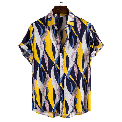 chemise de vacances pour hommes au design bohème