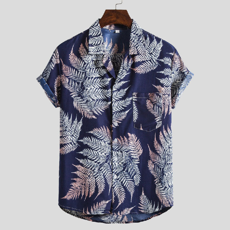 à manches courtes pour hommes, au design floral très tendance.