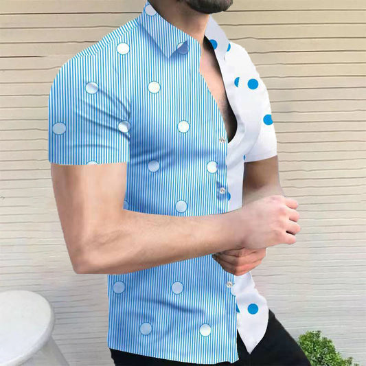 Chemise à manches courtes double design pour hommes