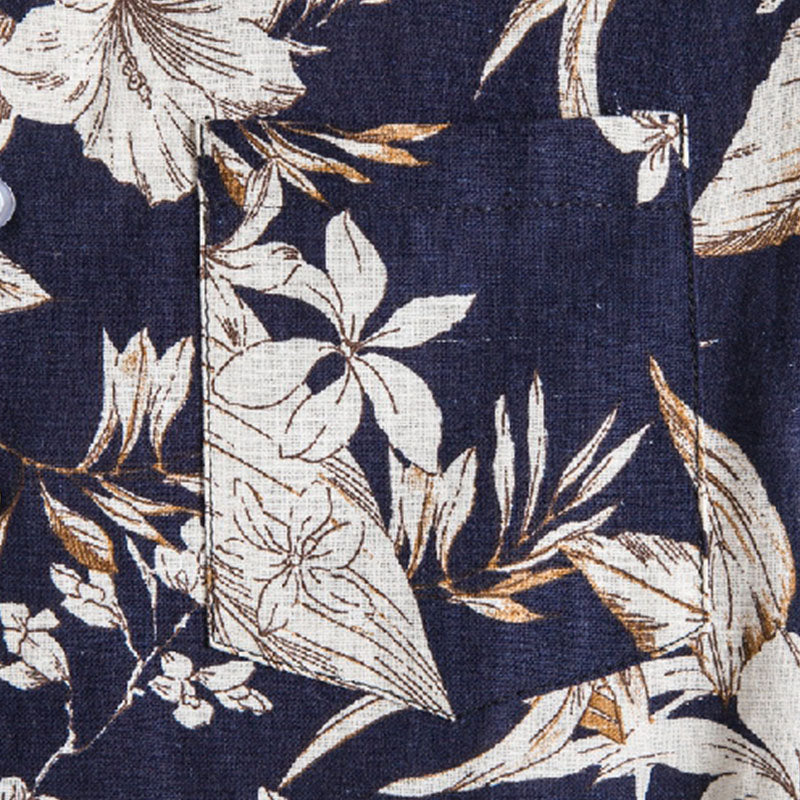 élégante à manches courtes pour hommes avec motif floral