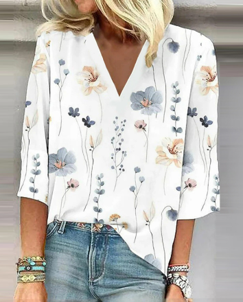 shirt confortable avec fleurs botaniques