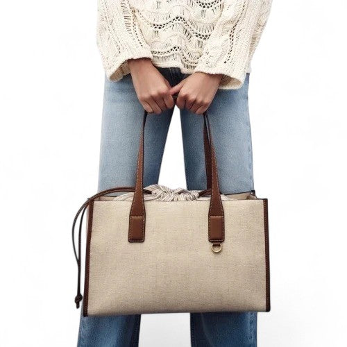 Elegante Canvas Tote-Handtasche
