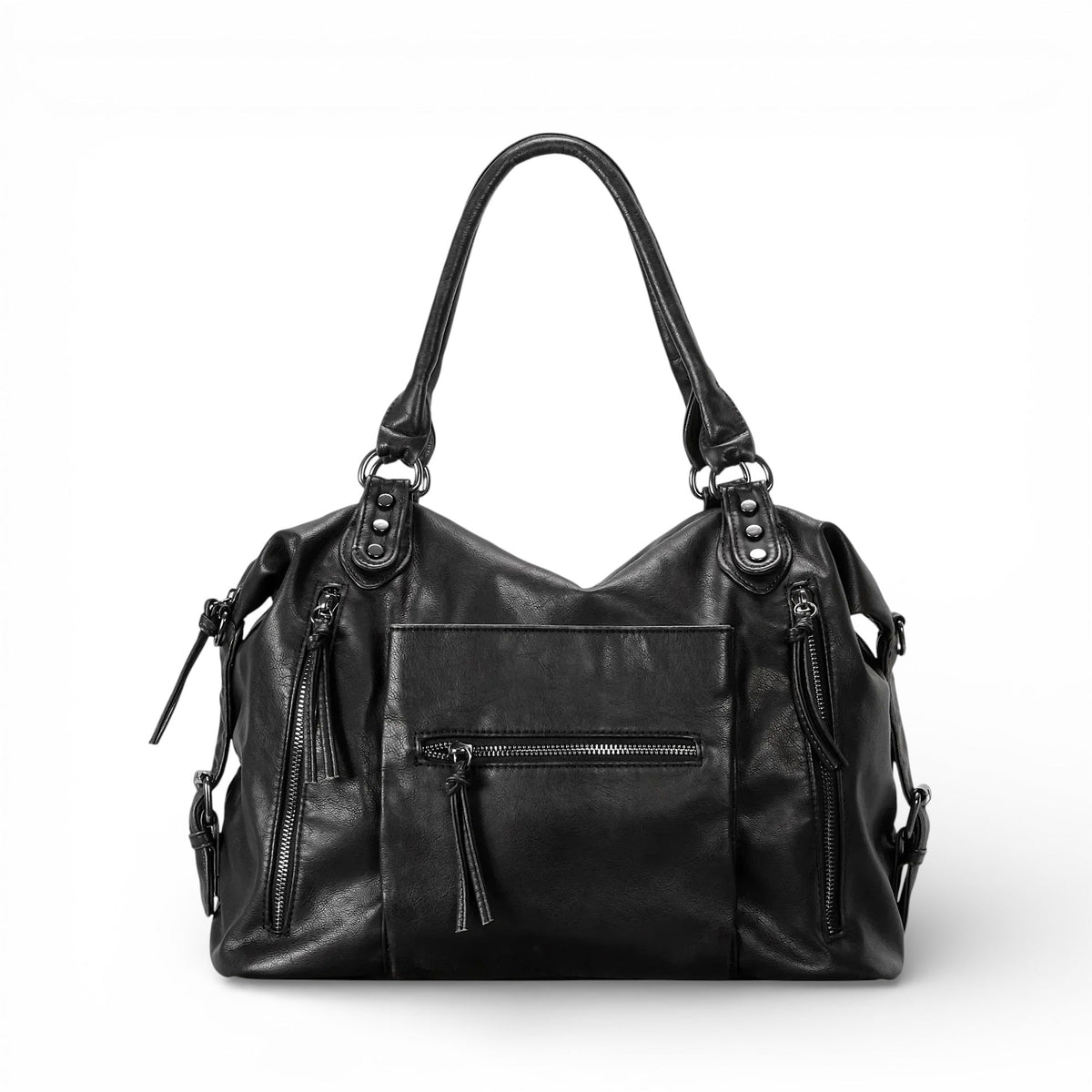 Multipocket Schultertasche Mode Retro Pendler Unterarm Motorrad Tasche Marken Design Damen Umhängetasche große Reisetasche