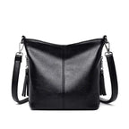 Handtas Schultertasche aus steifem Leder