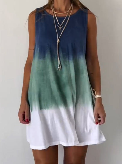 Robe d'été trapèze Cripes au look ombré