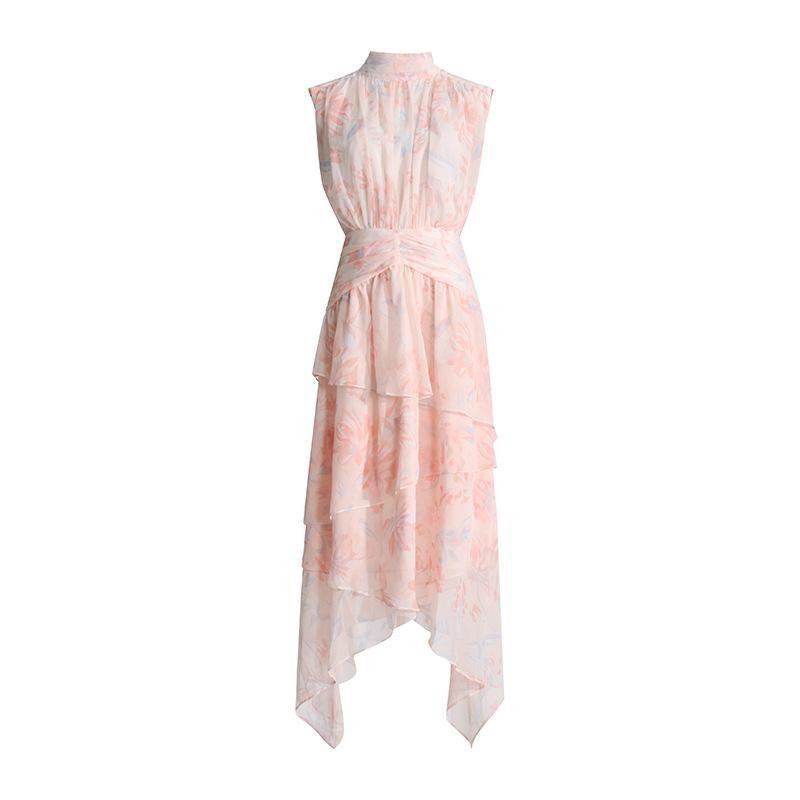 Robe rose sans manches