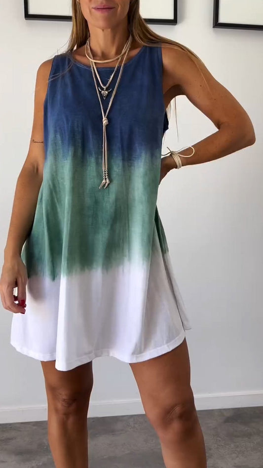 Robe d'été trapèze Cripes au look ombré